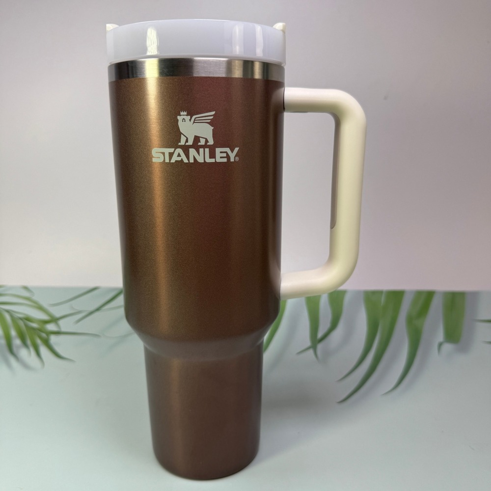 Stanley Quencher H2.0 FlowState Tumbler 40oz Bronze Metallic Insulated Mug